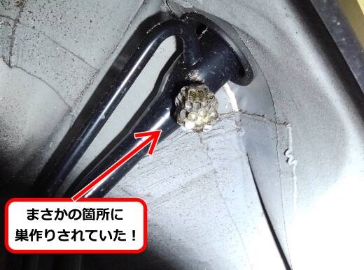ホイールハウス蜂の巣