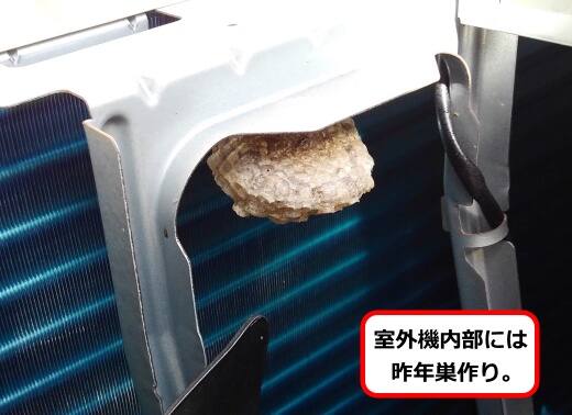 室外機過去巣
