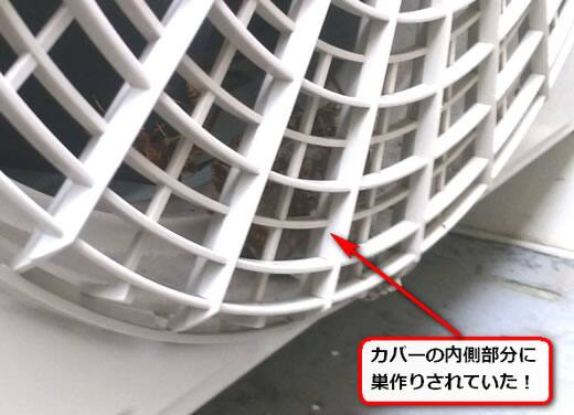 室外機アシナガバチ