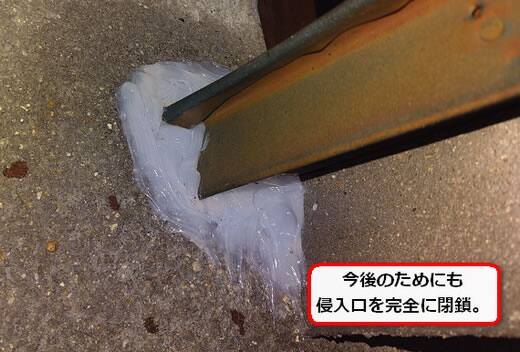 ひさし侵入口閉鎖
