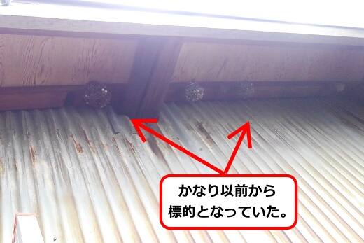 最上部軒蜂の巣
