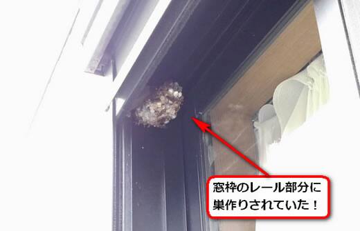 蜂の巣窓枠レール