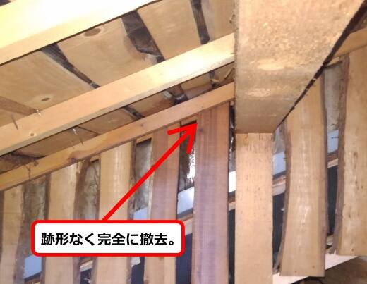 屋根裏蜂の巣撤去